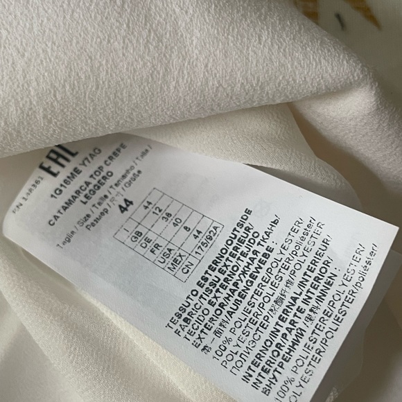 #9 Blow Out Sale ♥️ VALENTINO Top Ivory with Crystal details - Picture 5 of 7